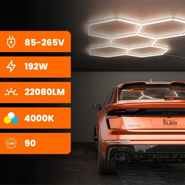 LED Stropní svítidlo LED/240W/85-265V 4000K 298x209 cm CRI 90 IP44 bílá