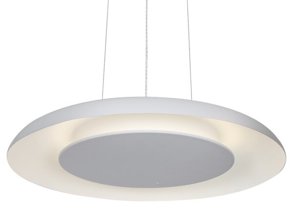 LED Lustr na lanku PIATTINO LED/30W/230V 2700/3200/4000K pr. 40 cm bílá