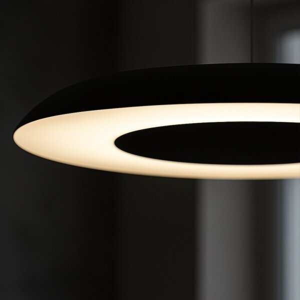 LED Lustr na lanku PIATTINO LED/30W/230V 2700/3200/4000K pr. 40 cm černá