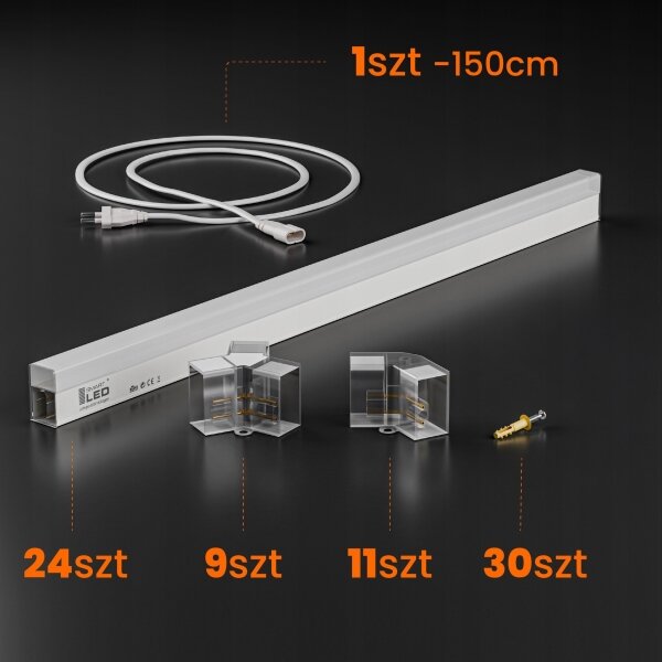 LED Stropní svítidlo LED/240W/85-265V 4000K 298x209 cm CRI 90 IP44 bílá