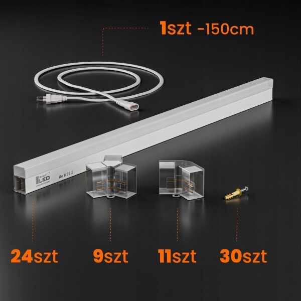 LED Stropní svítidlo LED/240W/85-265V 6500K 298x209 cm CRI 90 IP44 bílá