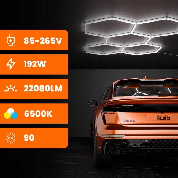 LED Stropní svítidlo LED/240W/85-265V 6500K 298x209 cm CRI 90 IP44 bílá