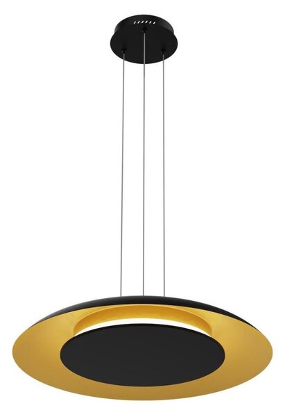 LED Lustr na lanku PIATTINO LED/30W/230V 2700/3200/4000K pr. 40 cm černá/zlatá