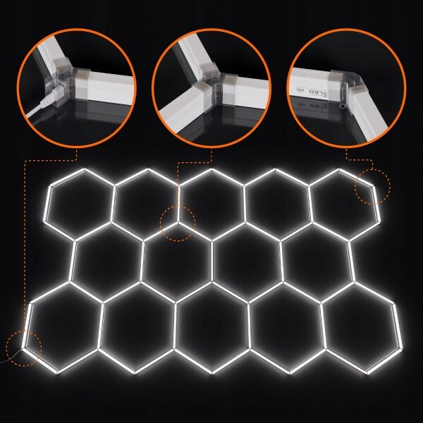LED Stropní svítidlo LED/570W/85-265V 6500K 522x298 cm CRI 90 IP44 bílá