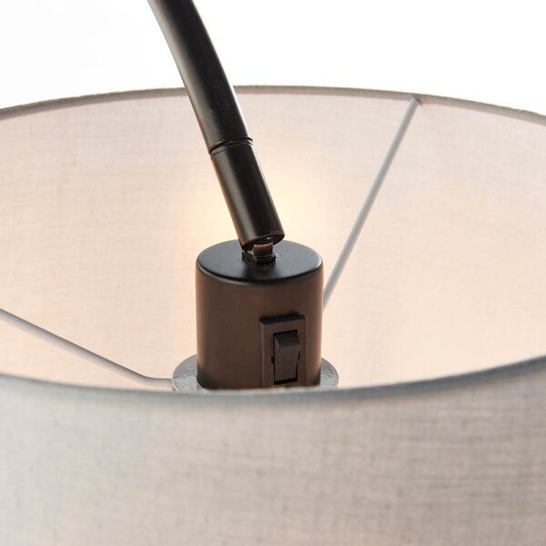 Endon 78163 - Stojací lampa CARLSON 1xE27/60W/230V šedá/černá