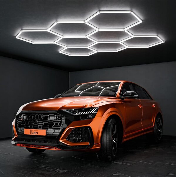 LED Stropní svítidlo LED/350W/85-265V 6500K 313x298 cm CRI 90 IP44 bílá