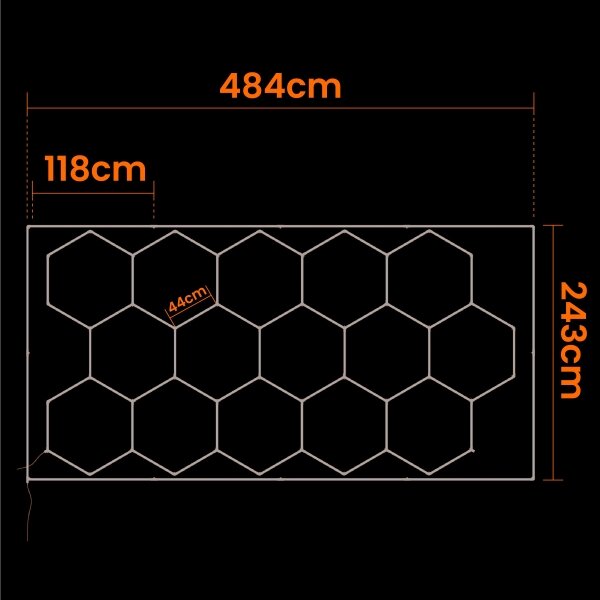 LED Stropní svítidlo LED/696W/85-265V 4000K 484x243 cm CRI 90 IP44 bílá