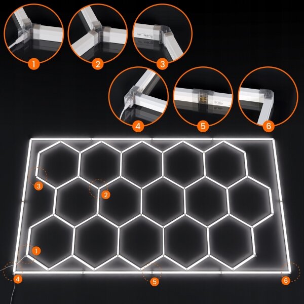 LED Stropní svítidlo LED/696W/85-265V 6500K 484x243 cm CRI 90 IP44 bílá