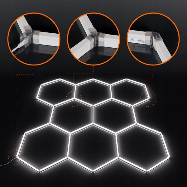 LED Stropní svítidlo LED/350W/85-265V 6500K 313x298 cm CRI 90 IP44 bílá