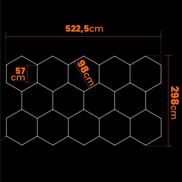 LED Stropní svítidlo LED/570W/85-265V 4000K 522x298 cm CRI 90 IP44 bílá