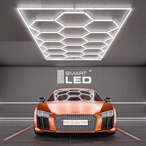 LED Stropní svítidlo LED/696W/85-265V 6500K 484x243 cm CRI 90 IP44 bílá