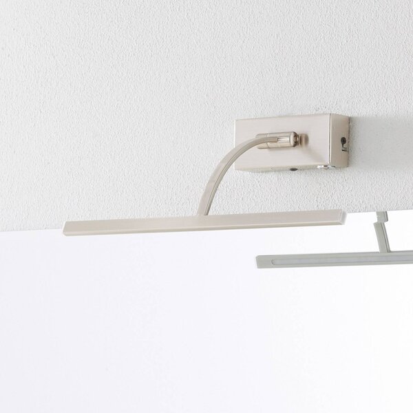 Freelight LED nástěnné světlo Matisse, šířka 34 cm, stříbrná, stmívatelný, Chrom / stříbro, Obývací pokoj / jídelna, kov, Moderní