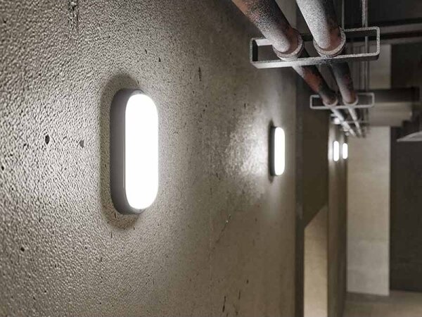 LED Venkovní nástěnné svítidlo LED/12W/230V IP54 černá