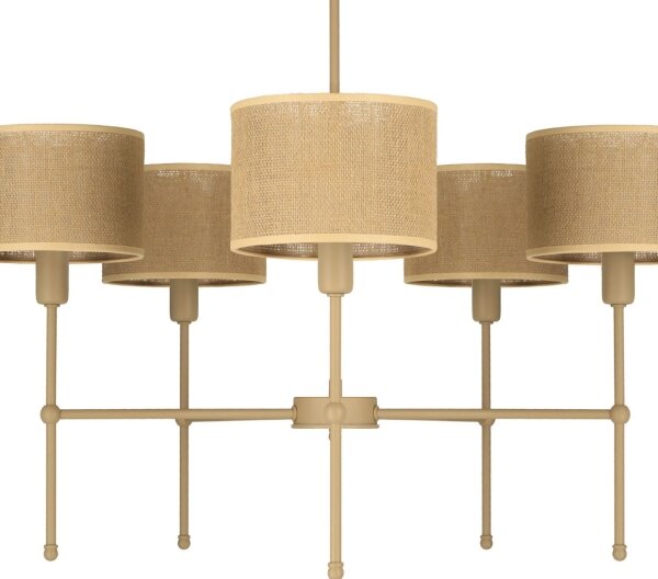 Lustr na tyči MADELA 5xE14/40W/230V juta/béžová