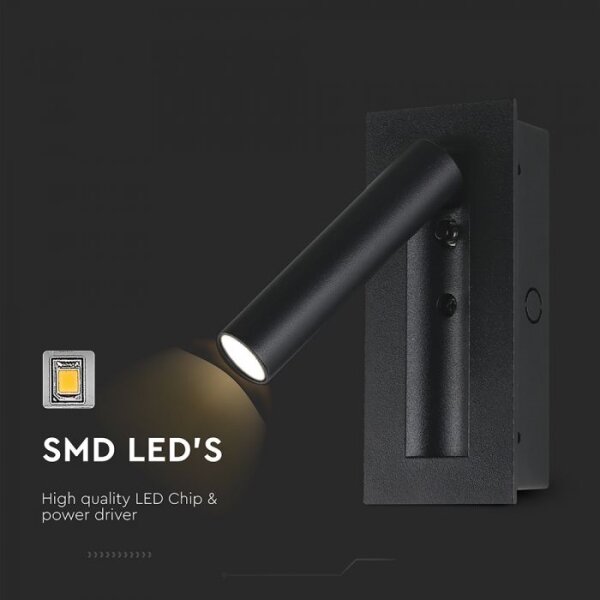 LED Nástěnné bodové svítidlo LED/2W/230V 3000K černá
