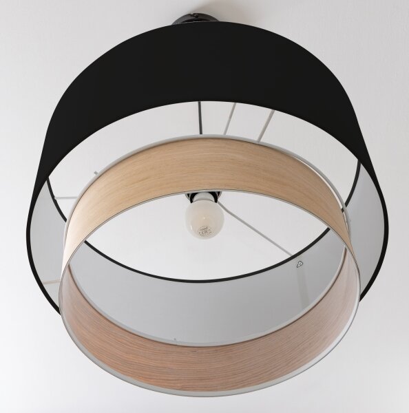 Brilagi - LED Lustr na lanku CERIA 1xE27/40W/230V pr. 50 cm černá/béžová