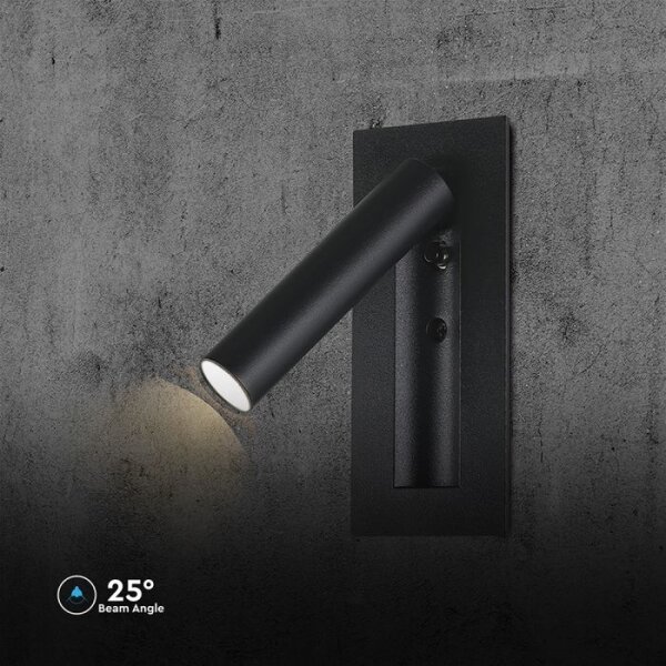 LED Nástěnné bodové svítidlo LED/2W/230V 3000K černá