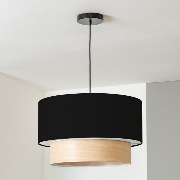 Brilagi - LED Lustr na lanku CERIA 1xE27/40W/230V pr. 50 cm černá/béžová