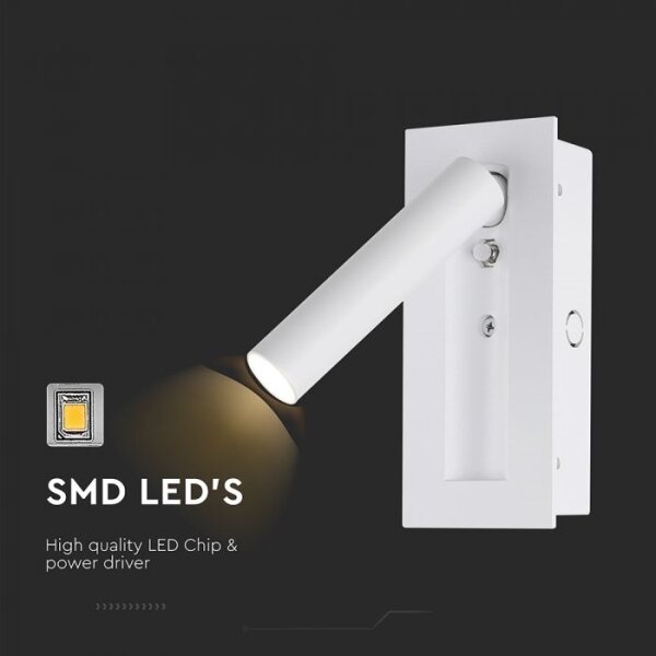 LED Nástěnné bodové svítidlo LED/2W/230V 3000K bílá