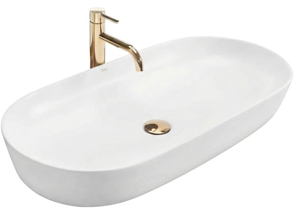Rea Cleo, umyvadlo na desku 810x410x135 mm, bílá lesklá, REA-U0563