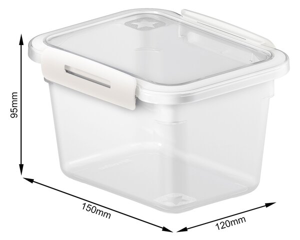 Rotho S - Plastový box, krabička, dóza, do mikrovlnky MEMORY, 0,85l, bílá RT1126301100
