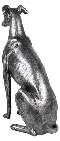 Stříbrná dekorace figurka psa Vipet – 20x10x30 cm