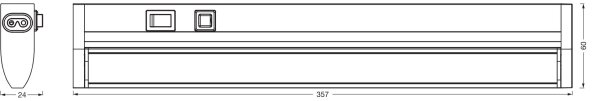 Osram - LED Stm podlinkové svítidlo LINEAR TURN LED/6W/230V 35 cm černá