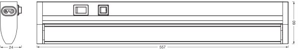 Osram - LED Stm podlinkové svítidlo LINEAR TURN LED/10W/230V 55 cm černá