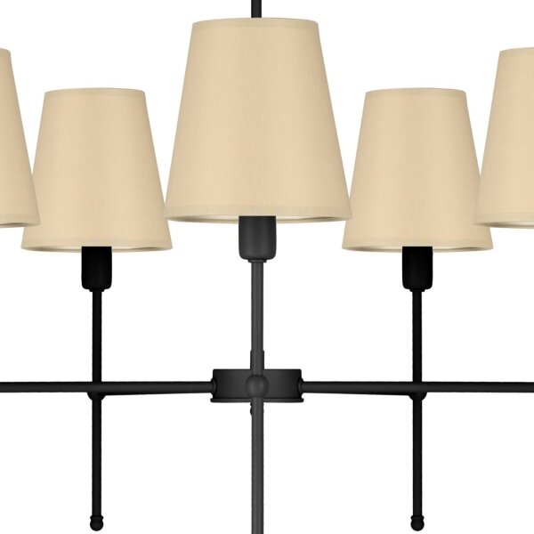 Lustr na tyči MADELA 5xE14/40W/230V béžová/černá