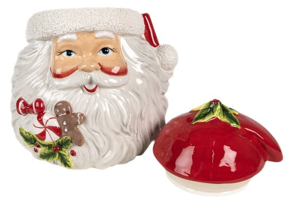 Vánoční keramická dóza s víčkem Santa Claus – 20x17x22 cm
