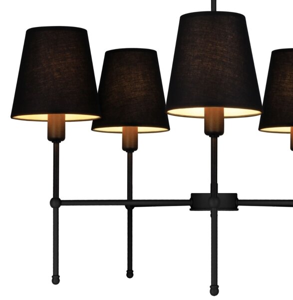 Lustr na tyči MADELA 5xE14/40W/230V černá