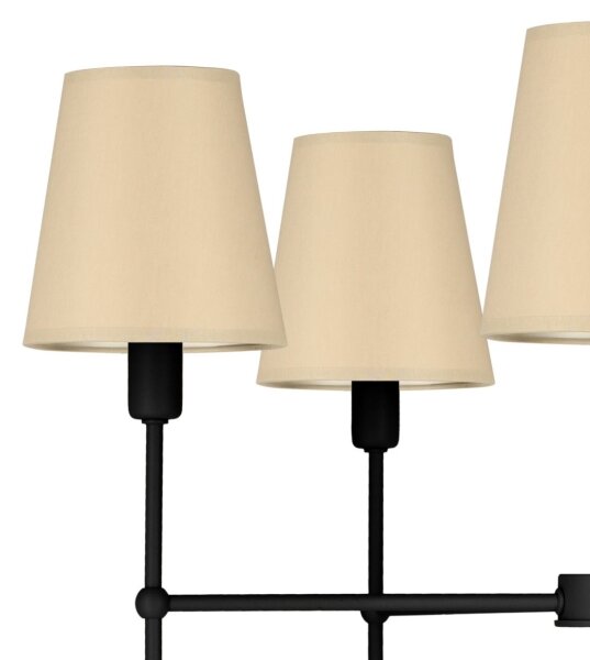 Lustr na tyči MADELA 5xE14/40W/230V béžová/černá