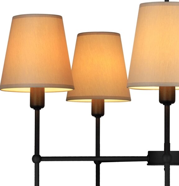 Lustr na tyči MADELA 5xE14/40W/230V béžová/černá