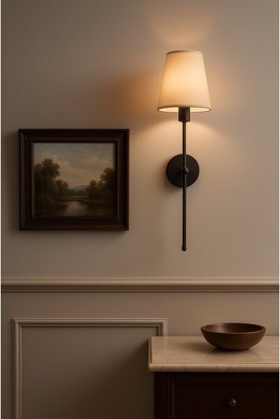 Nástěnná lampa MADELA 1xE14/40W/230V béžová/černá