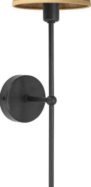 Nástěnná lampa MADELA 1xE14/40W/230V juta/černá