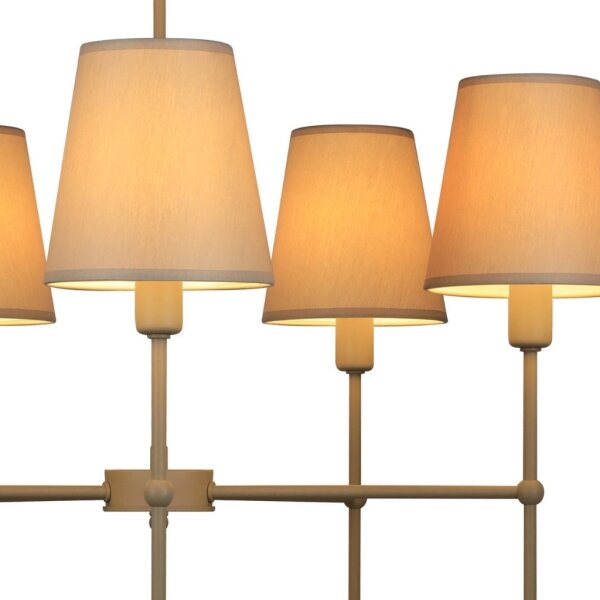 Lustr na tyči MADELA 5xE14/40W/230V bílá/béžová