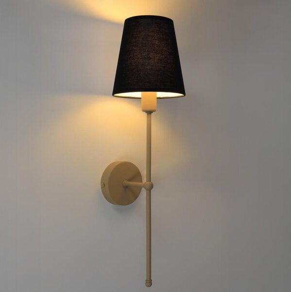 Nástěnná lampa MADELA 1xE14/40W/230V černá/béžová