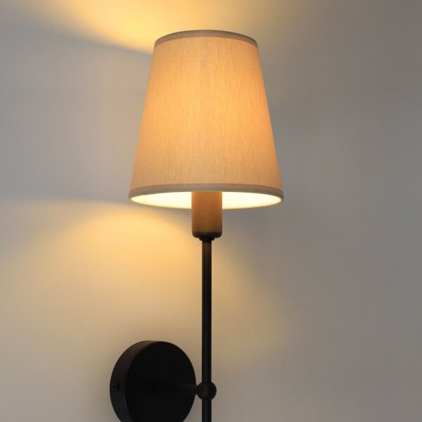 Nástěnná lampa MADELA 1xE14/40W/230V béžová/černá