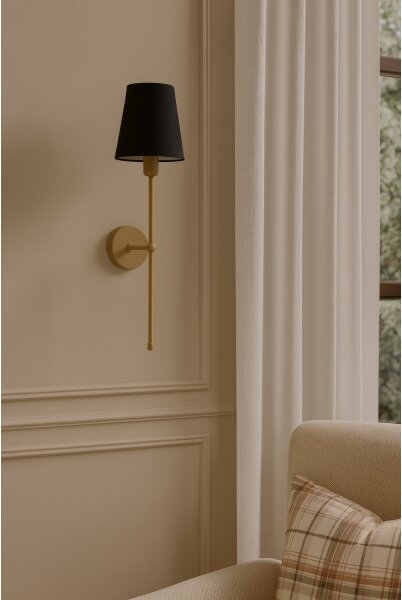 Nástěnná lampa MADELA 1xE14/40W/230V černá/béžová