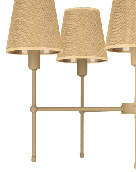 Lustr na tyči MADELA 5xE14/40W/230V juta/béžová