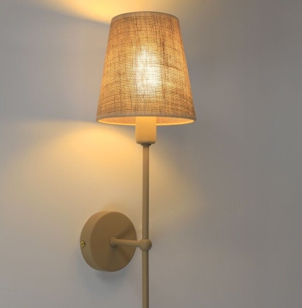 Nástěnná lampa MADELA 1xE14/40W/230V juta/béžová