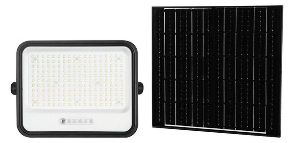 LED Stm. solární reflektor LED/400W/3,2V IP65 20000 mAh černá + dálkové ovládání