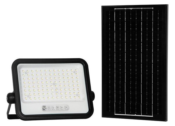 LED Stm. solární reflektor LED/200W/3,2V IP65 10000 mAh černá + dálkové ovládání
