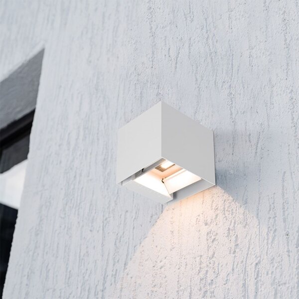 LED Solární nástěnné svítidlo se senzorem LED/9W/5V IP65 2600 mAh bílá