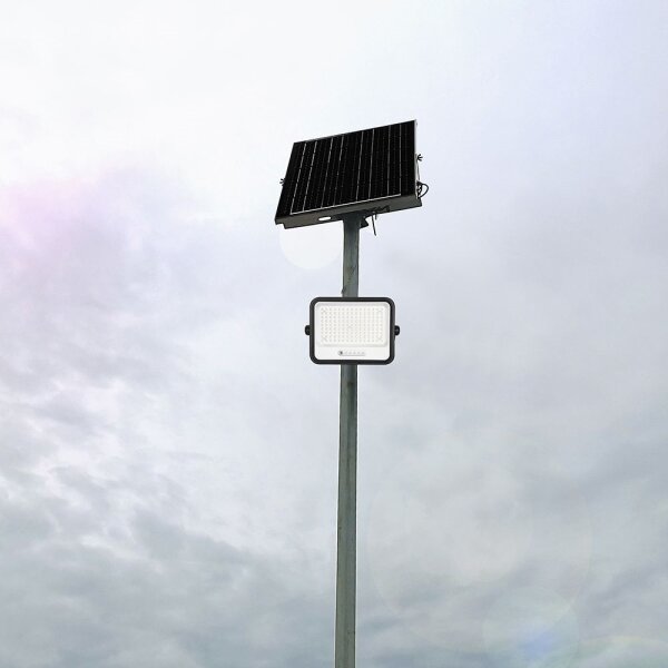 LED Stm. solární reflektor LED/400W/3,2V IP65 20000 mAh černá + dálkové ovládání