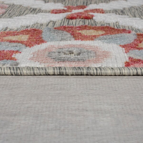 Šedý venkovní koberec běhoun 230x80 cm Flora - Flair Rugs