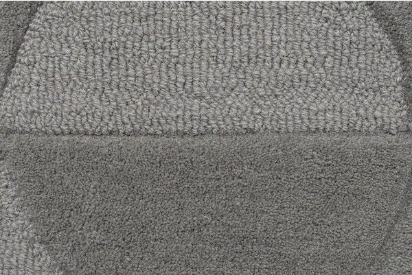 Šedý vlněný kulatý koberec ø 160 cm Gigi - Flair Rugs