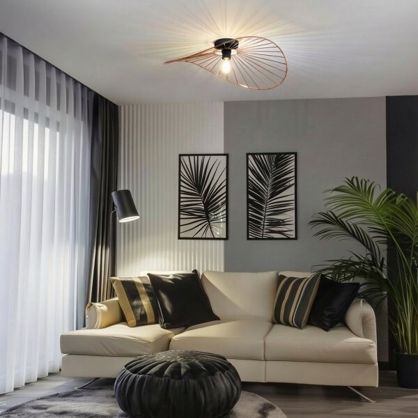 Brilagi - LED Přisazený lustr CERIA WIRE 1xE27/40W/230V 60x80 cm bronz
