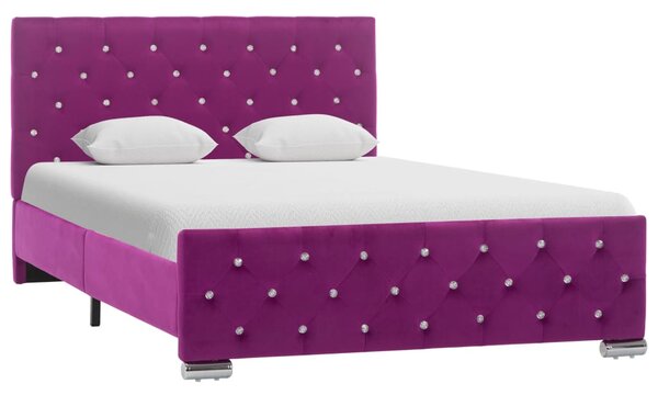 Rám postele fialový samet 120 x 200 cm