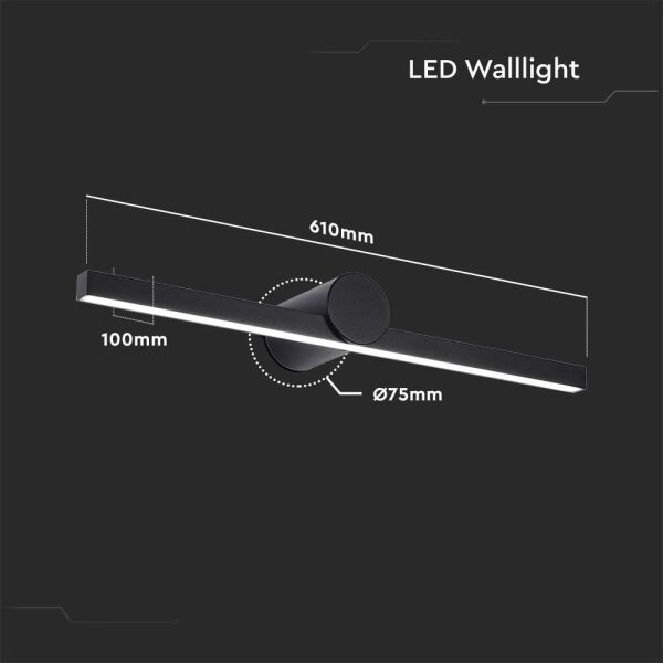 LED Koupelnové osvětlení zrcadla LED/10W/230V 4000K IP65 černá